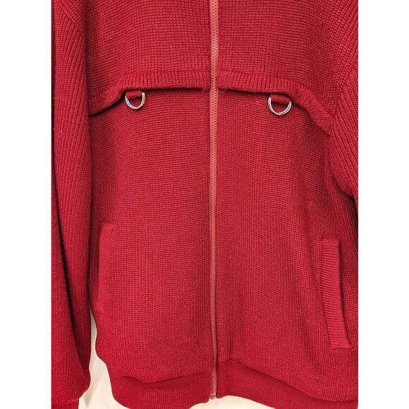 Outdoor Exchange Red Knit sweater jacket - Picture 4 of 5
